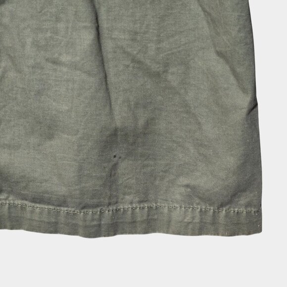 American Eagle Hooded Utility Jacket Coat Army Green L Zip Up Pockets Gorpcore - Picture 11 of 11